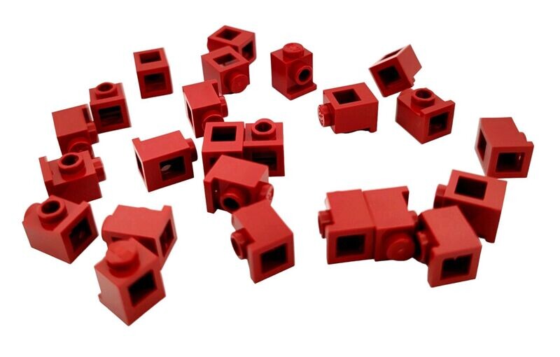 100 x Dunkelrot/Dark Red