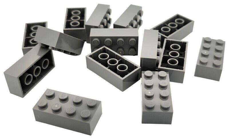 100 x Dunkelgrau/Dark Bluish Grey