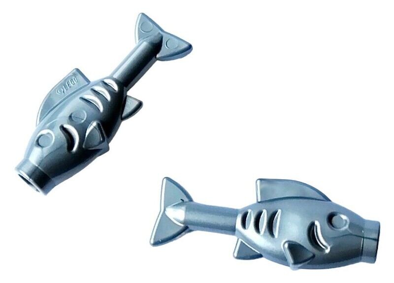 2 x Fisch in Silber