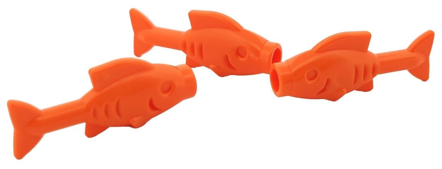 3 x Fisch in Orange