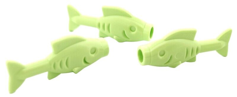 3 x Fisch in Gelbgrün/Yellowish Green