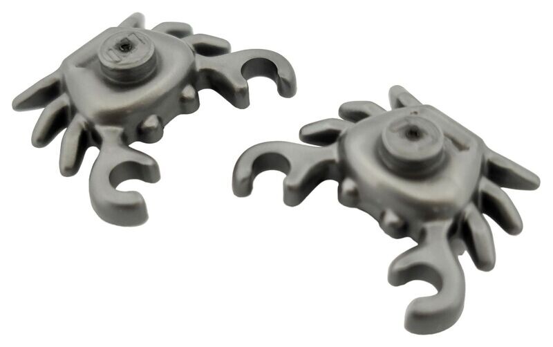 2 x Krabbe in Silber