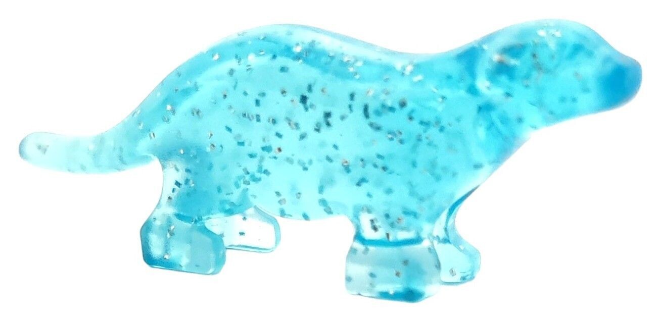 Otter in Glitzer Transparent-Hellblau