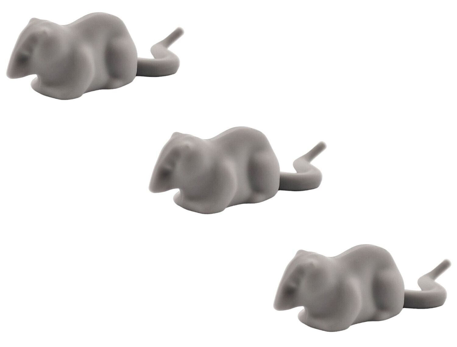 3 x Maus/Ratte in Grau