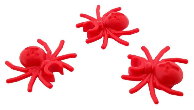 3 x Spinne Rot