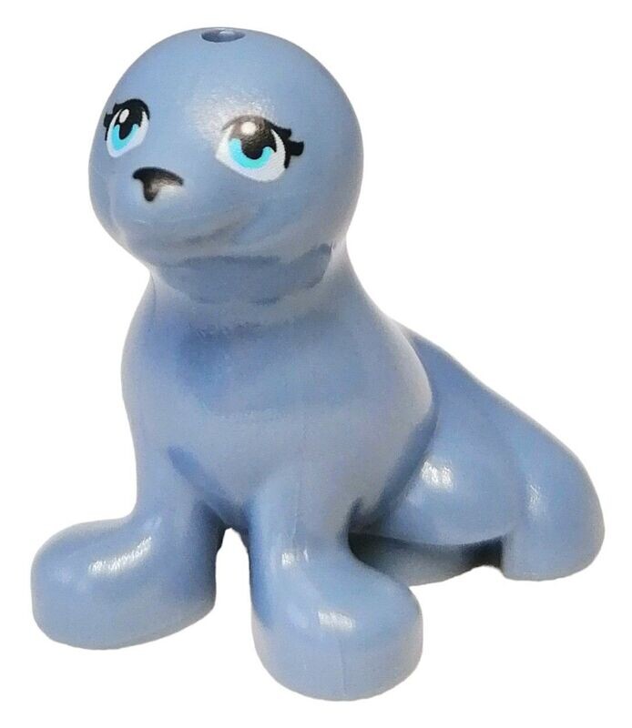 Robbe/Seehund in Blau