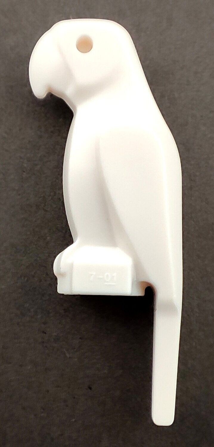 Papagei in Weiß
