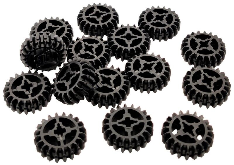 8 x Zahnrad Schwarz / 20 Zähne