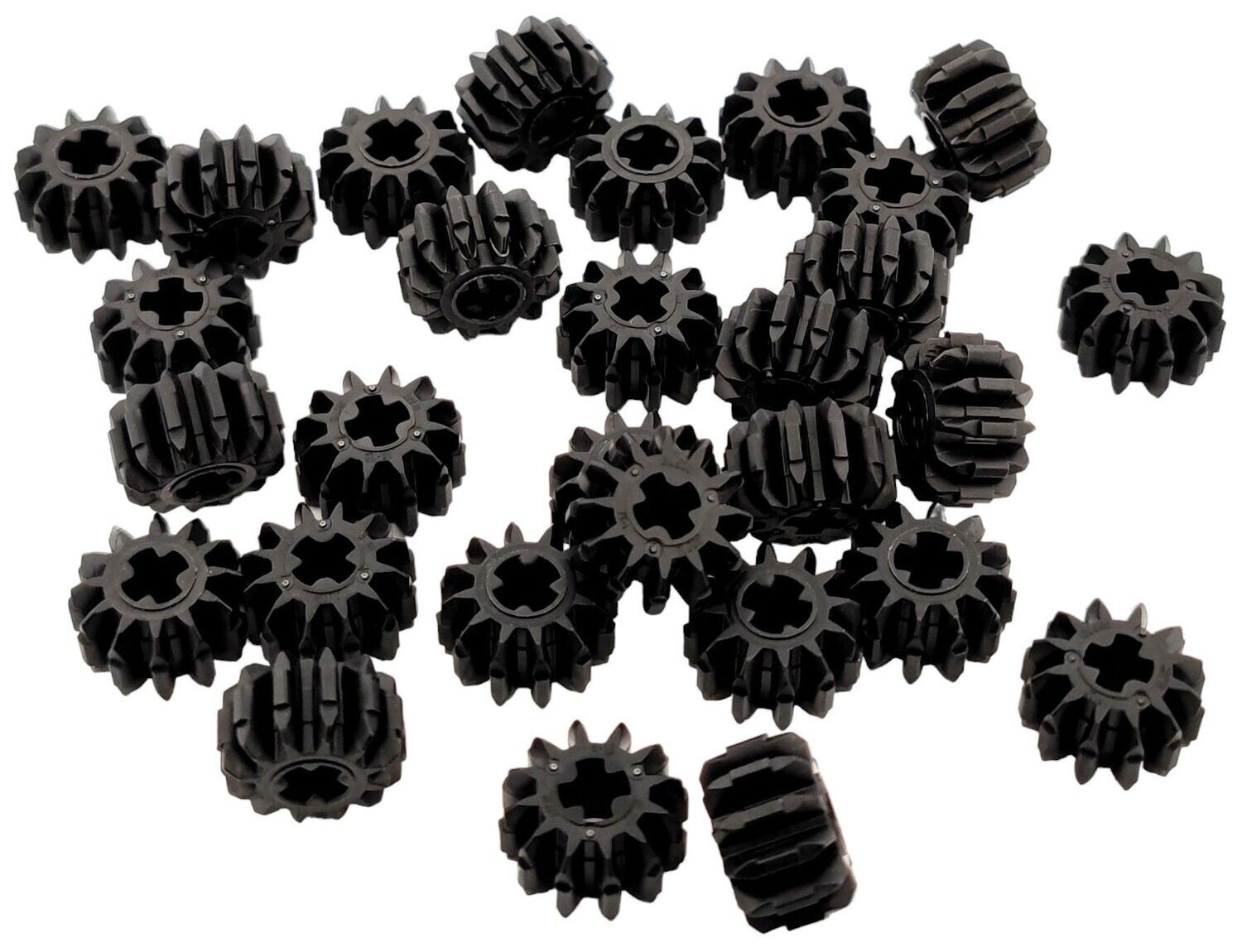 12 x Zahnrad Schwarz / 12 Zähne