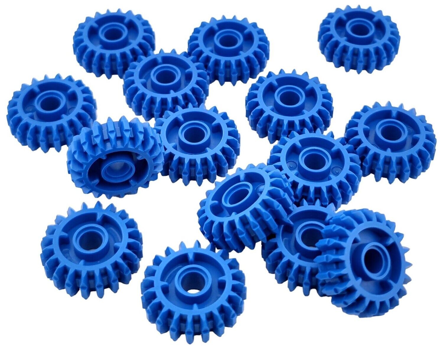 8 x Zahnrad Blau / 20 Zähne