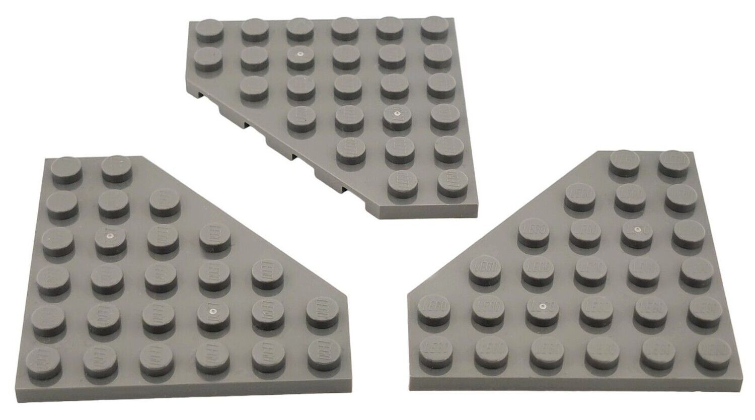 3 x Cut Corner in Dunkelgrau/Dark Bluish Grey