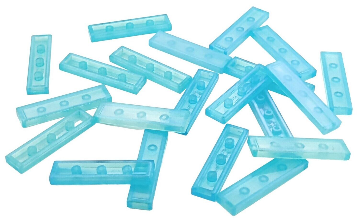 50 x Satin Trans-Light Blue