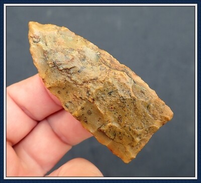 Gold and Green Coral ~ Paleo Clovis Knife
