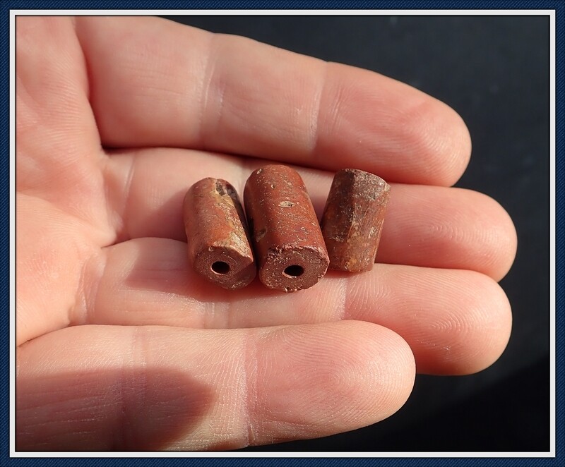 Rare ~ Stone Jasper Beads ~ Woodland Era