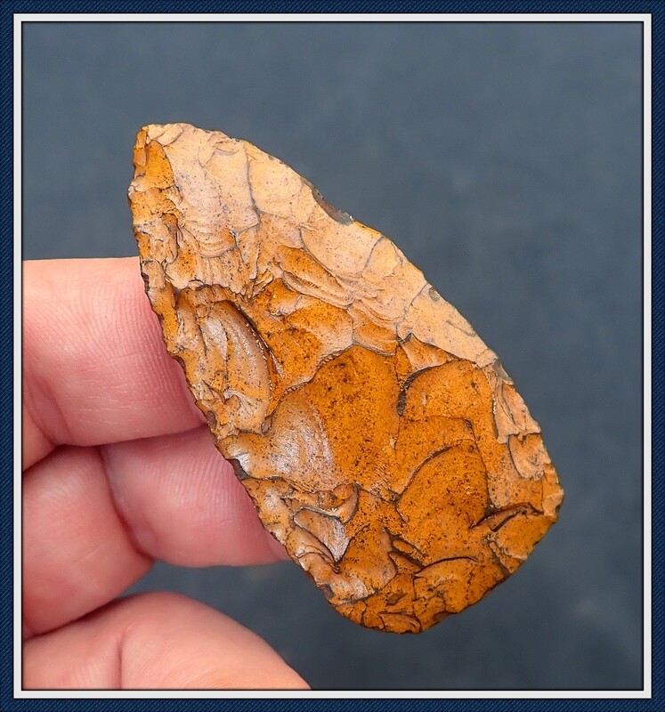 ~ Very Fine ~ Small Cowhouse Slough Blade With Accetuated Flaking Pattern ~