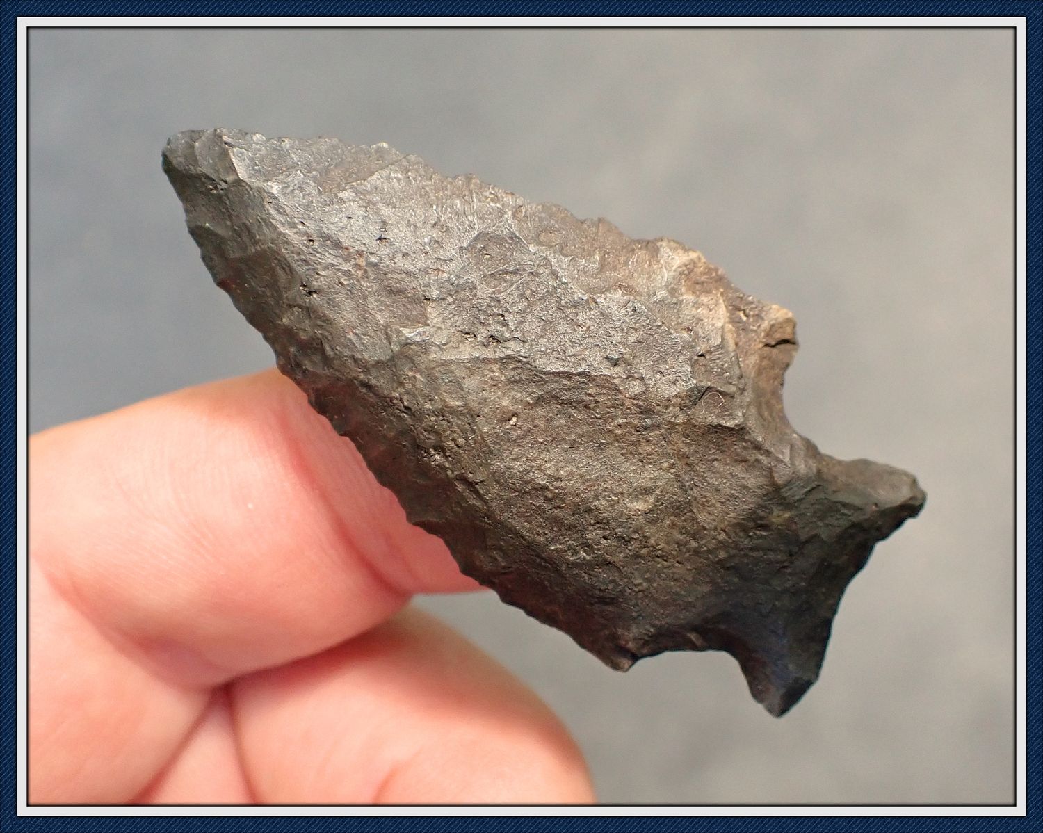 ~  Black Stained Chert ~ Bolen Plain Point ~