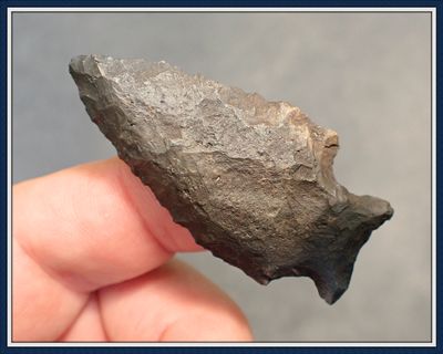 ~  Black Stained Chert ~ Bolen Plain Point ~