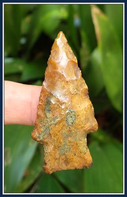 ~ Beautiful Gold and Green ~ Polished Kirk Knife ~