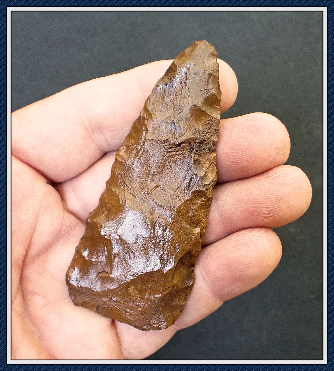 ~ Polished Mahogany Brown ~ Paleo Stanfield Knife ~