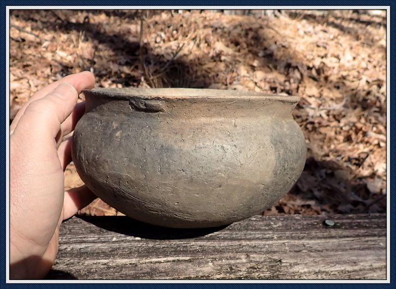 Macon Co. Alabama ~ Historic Creek Indian ~  Flared Lip ~ Pottery Bowl