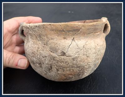 Jackson Co. Alabama ~ Mississippian Strap Handle Bowl ~