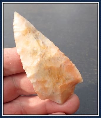 ~ Translucent Orange & Cream ~ Coral Knife ~