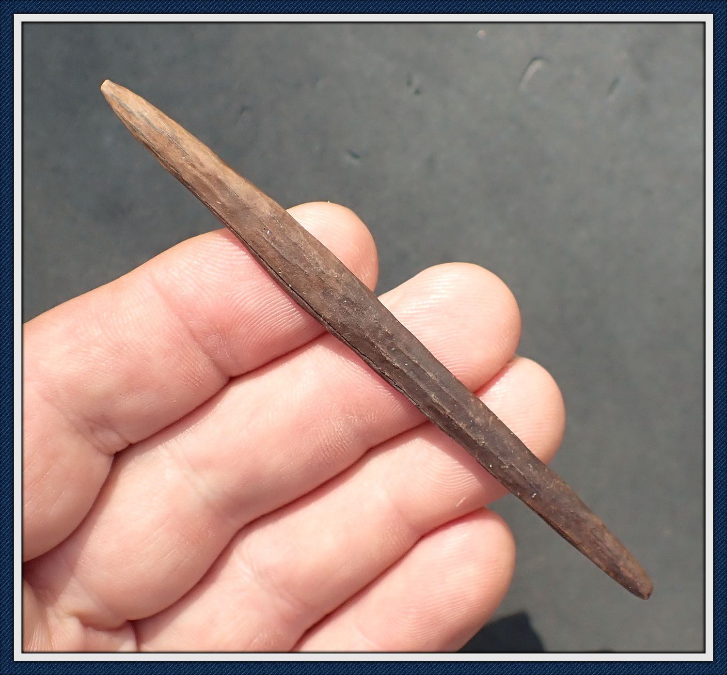 ~ 3 3/4" Bone Harpoon Tip ~ Taylor Co. Florida ~ 7