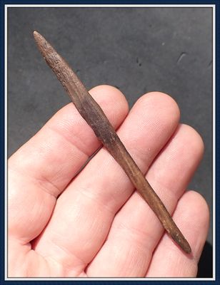 ~ 3 3/4" ~ Super Thin ~ Bone Harpoon Tip ~ Taylor Co. Florida ~