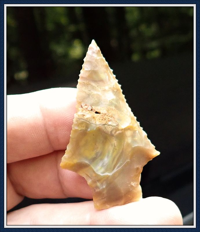 ~ Translucent Chalcedony ~ Serrated Hardee Point ~