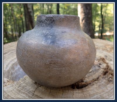 ~ From the Spiro Oklahoma Mississippian Site ~ Short Necked Water Jar ~ Pottery Vessel ~