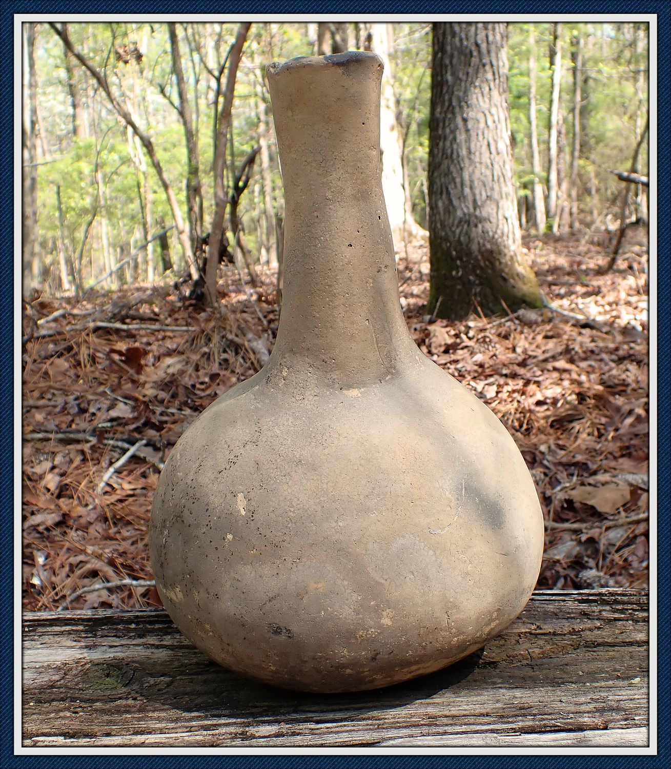 ~ Mississippian Long Necked ~ Pottery Water Bottle  ~