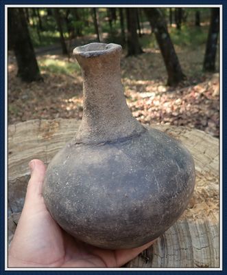 ~ Mississippian Western Kentucky Constricted Neck ~ Pottery Water Bottle ~