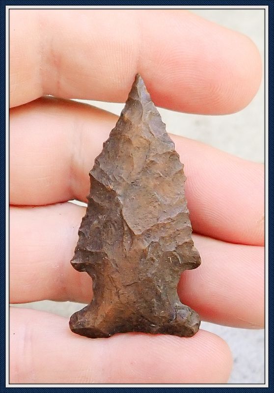 ~ 2" ~ Perfect Big Sandy ~ Keen Tipped Atlatl Spear ~