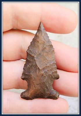 ~ 2" ~ Perfect Big Sandy ~ Keen Tipped Atlatl Spear ~