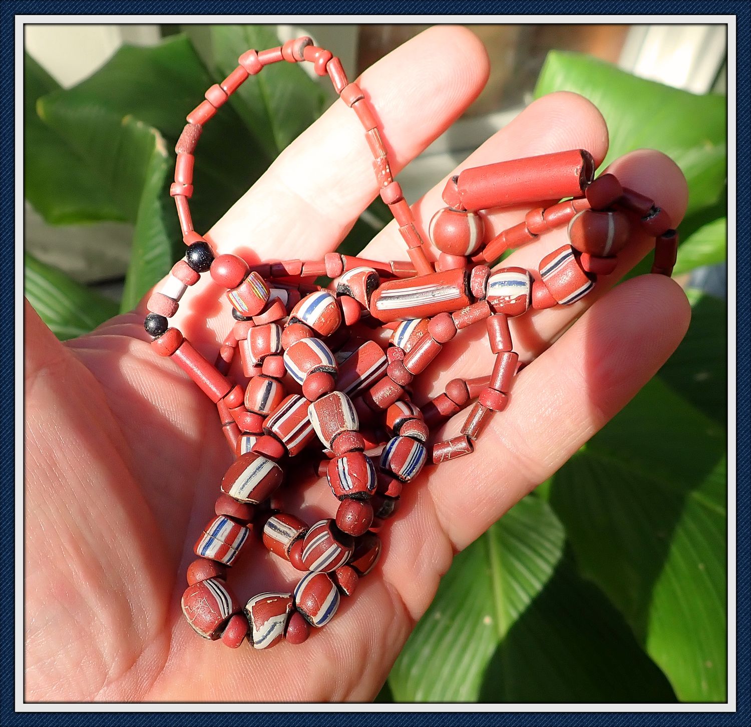 ​~ 40&quot; Strand of Early Rare Trade Beads ~ Talladega Co. Alabama ~