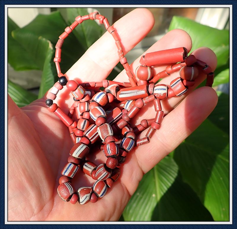 ​~ 40&quot; Strand of Early Rare Trade Beads ~ Talladega Co. Alabama ~