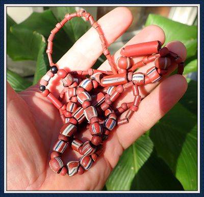 ​~ 40" Strand of Early Rare Trade Beads ~ Talladega Co. Alabama ~