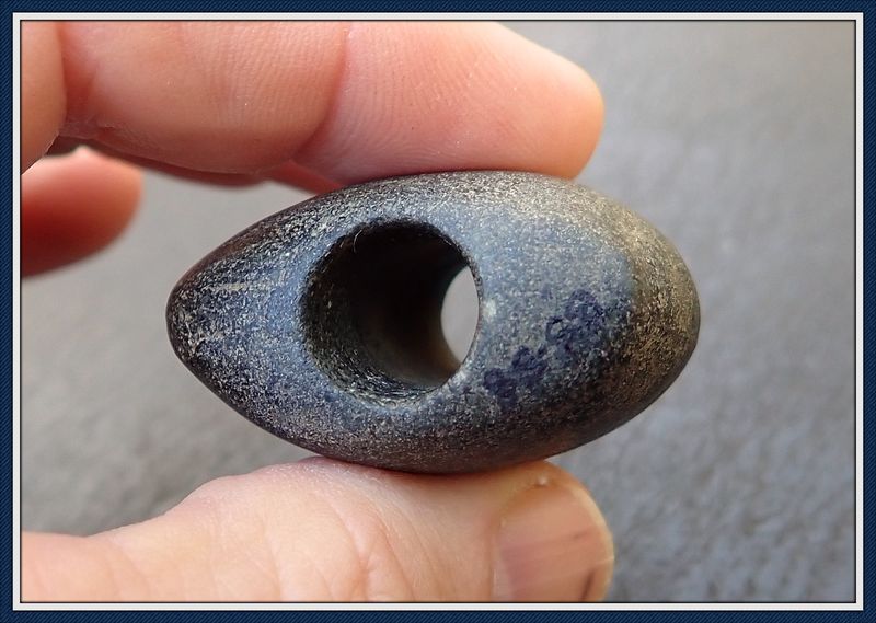 ~ Greenstone Barrel Bannerstone ~ Ogeechee River, Bulloch Co. Georgia ~