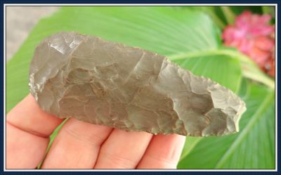 ~ Snub Nose ~ Paleo Scraper ~ Dover Chert ~ Polished Bit ~