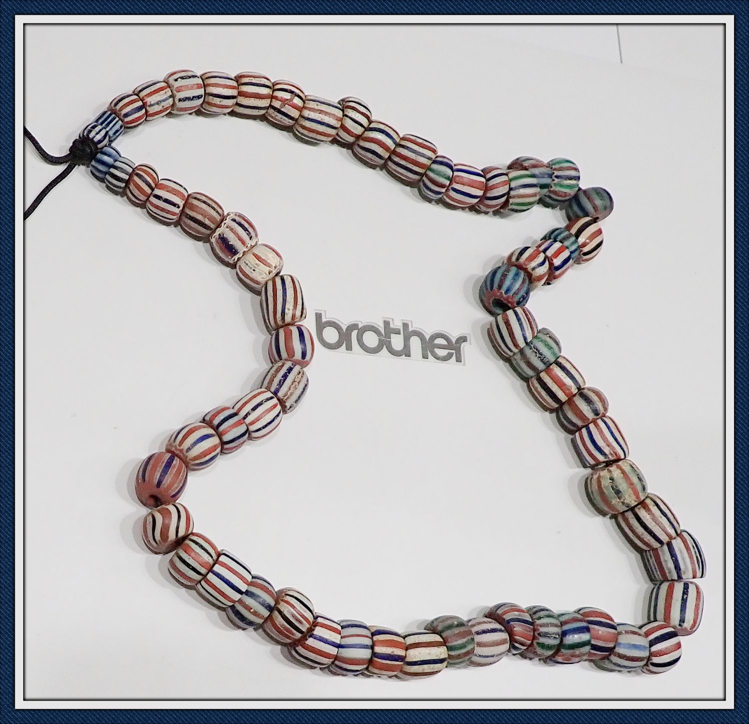 ​~ 30" Strand of Striped Trade Beads ~ Oklahoma ~ SOLD