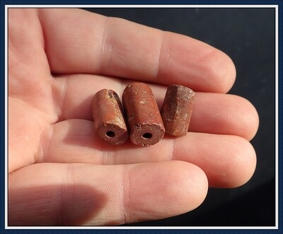 Rare ~ Stone Jasper Beads ~ Woodland Era