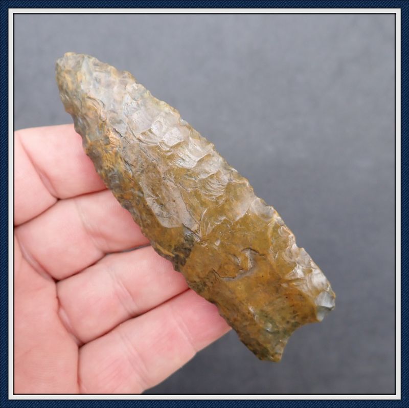 ~ Gorgeous Large 4" ~ Double Fluted Clovis ~