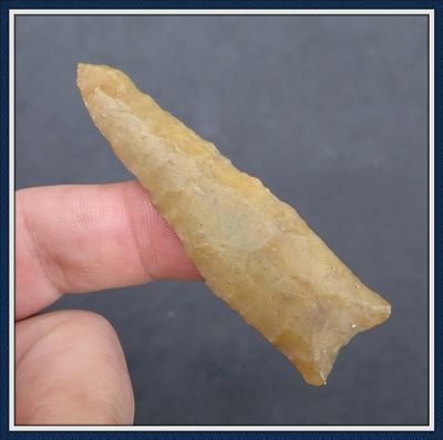 ~ Beautiful Gold Translucent ~ Clovis Point ~