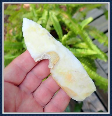 ~ Colorful Yellow & Cream ~ 'Hawk Bill' Coral Knife ~