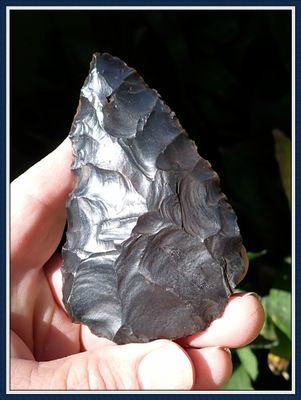 ~  Black Beauty ~  4" Tear Drop ~ Archaic Knife Blade  ~