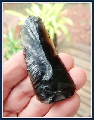 ~ Obsidian ~ Flake Knife  ~ Lake Co. Oregon ~
