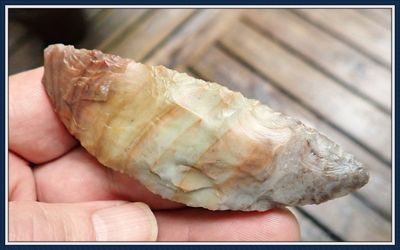 ~ Beatiful Banded Agate ~ Crescent Knife ~ San Benito Co. California ~