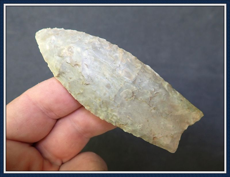 ~ Double Fluted Arkansas Clovis ~ 3 1/2" Paleo Spear ~