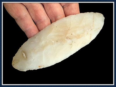 ~ Beautiful 4 7/8” ~ Chalcedony Adena Blade ~  From near Princeton Minnesota ~ Rogers C.O.A.  ~