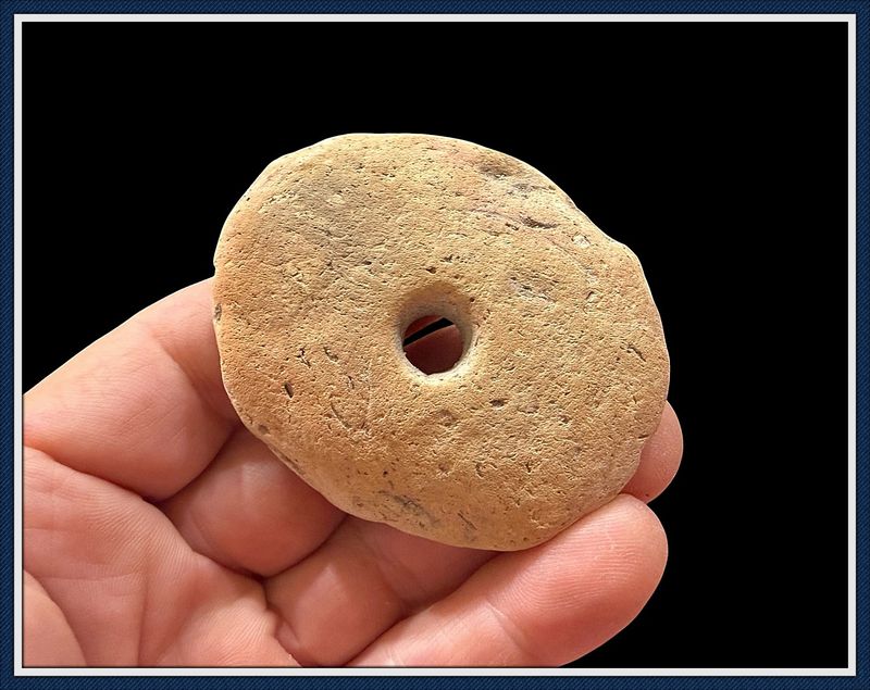 ~ Drilled Pottery Pendant ~ Tick Island ~ Volusia Co. Florida ~